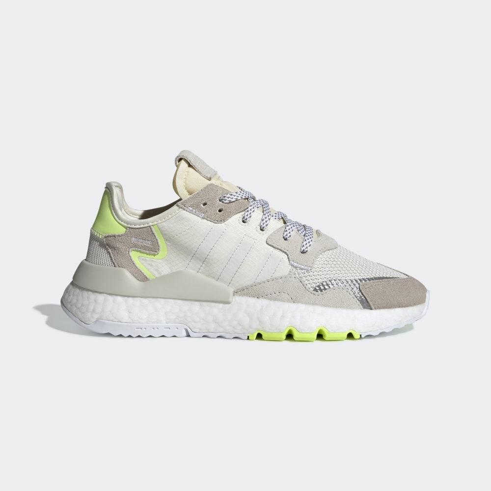 Originals Adidas Nite Jogger Dama Romania - Albi/Galbeni CG6098